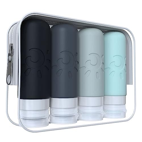 Zafit Travel Bottles for Toiletries, TSA Approved Travel Containers 3oz Leak Proof Travel Tubs Refillable Liquid Travel Accessories for Shampoo Conditioner Lotion Body Wash(Multicolored A) - Image 1