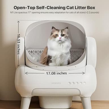 Neakasa M1 Lite Open-Top Self Cleaning Cat Litter Box, Automatic Cat Litter Box with APP Control, Safety Protection, 1 Roll Waste Bag - Image 3