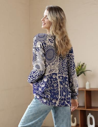 YESNO Women Sweater Graphic Oversized Pullover Sweaters Casual Loose Long Sleeve Knit Tops S S01 CR153 - Image 3