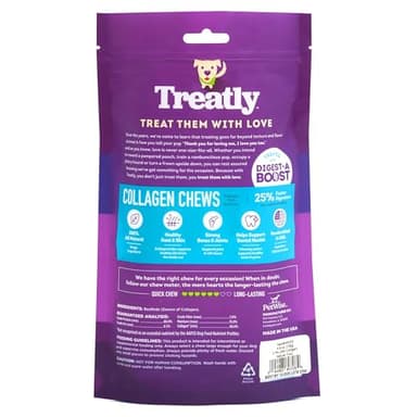 Treatly USA Collagen Twist 6-7" Dog Chew Treats - Natural Flavor, 2 Count/1 Pack - Image 2