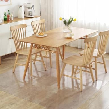 Clear Chair Mat for Hardwood Floor, 96 x 120 Inch Large Office Chair Mat, Plastic Floor Protector, 8'×10' Area Rug for Living Room, Heavy Duty Wood Tile Floor Mats for Home Laundry Dining Area - Image 1