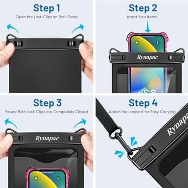 [Up to 10"] Large Waterproof Phone Pouch Bag - 2 Pack Waterproof Phone Case for iPhone 17 16 15 14 Pro Max Galaxy S25 S24 Ultra, IPX8 Cellphone Water Protector Pouch Beach Essentials Travel Must Haves - Image 9