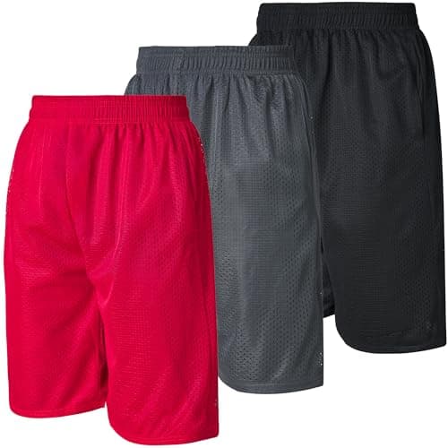 Ultra Performance Men's Athletic Mesh Short's 3 Pack Mens Basketball Shorts Gym Workout & Sport Short with Pockets for Men - Image 1