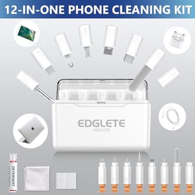 iPhone Cleaning Kit iPhone Cleaner, Phone Charging Port Cleaning, Cell Phone Repair Restore Tool for AirPod pro and iPad, Lightning Charger Cables Speaker Cleaner for Electronic Devices, White - Image 2