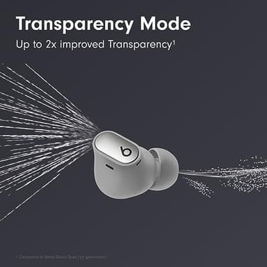 Beats Studio Buds + | True Wireless Noise Cancelling Earbuds, Enhanced Apple & Android Compatibility, Built-in Microphone, Sweat Resistant Bluetooth Headphones, Spatial Audio - Cosmic Silver - Image 3