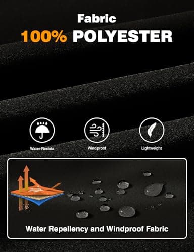 TBMPOY Men's Black Lightweight Bomber Jackets Light Windbreaker Casual Stylish Fall Golf Dress Business Varsity Black L - Image 3