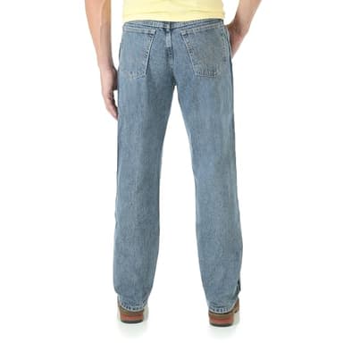 Wrangler Mens Relaxed Fit Jeans, Grey Indigo, 42W x 32L US - Image 3