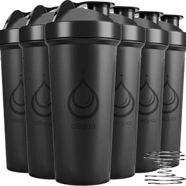 diliqua 6 PACK, Shaker Bottles for Protein Mixes | BPA-Free & Dishwasher Safe | 6 Large 24 oz protein shaker bottle | Shaker Cups for protein shakes | Blender Shaker Bottle Pack - Image 7