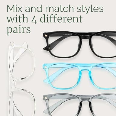 MIGSIR Blue Light Blocking Glasses for Computer Gaming, Fashion Fake Helps Reduce Screen Fatigue Eyeglasses for Women Men - Image 7