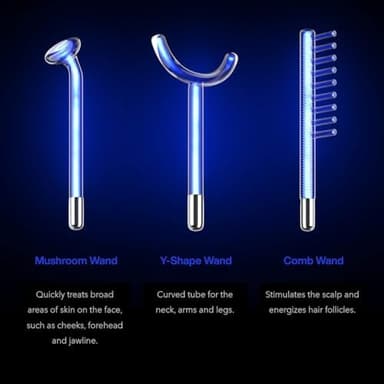 Pure Daily Care NuDerma Clinical Portable Skin Therapy Wand, Machine with 6 Fusion Neon + Argon Wands – Anti Aging - Clarifying - Skin Tightening & Radiance - Wrinkle Reducing - Image 2