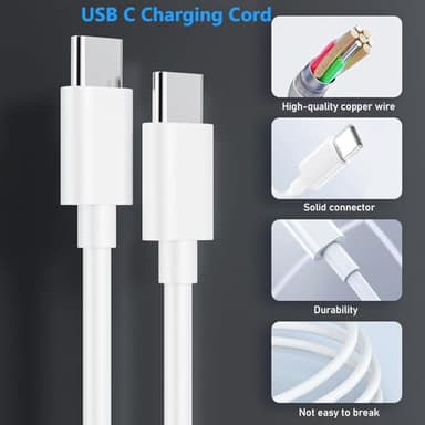 10FT iPad Charger Fast Charging Cord, 2Pack 20W USB C Fast Charger with 10 ft Long Charging Cable for iPad 10th/11th(A16) Generation, iPad Pro 13/12.9/11 inch, iPad Air 11/13 inch/4th/5th, iPad mini - Image 3