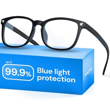 Gaoye Matte Black Blue Light Glasses for Computer & Gaming - Anti UV Ray Lenses, Scratch-Resistant & Comfort Fit - Image 1