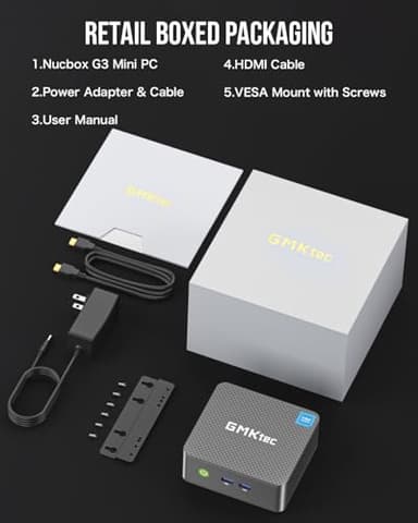 GMKtec G3 Plus Mini PC, Intel Twin Lake N150(Upgraded N100) 16GB RAM 512GB M.2 2280 SSD, Mini Desktop Computer Dual HDMI/WiFi6/BT5.2 - Image 9