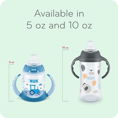 NUK Learner Cup 6+ Months Timeless Collection Amazon Exclusive 10 Oz – BPA Free Spill Proof Sippy Cup 2 Count (Pack of 1) - Image 6