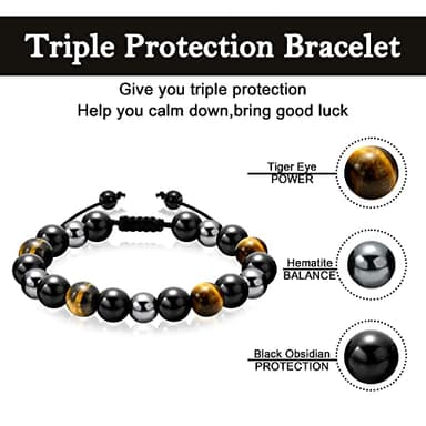 Sereney Graduation Gifts for Him, 2025 Graduation Bracelet for High School Law College Master Degree Phd Graduates Grad Gifts Natural Stone Graduate Jewelry for Men - Image 3