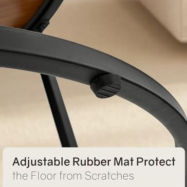 Otterease Nesting Tables Set of 2, 31.5" Round Coffee Table, Small Nesting Coffee Table with Adjustable Non-Slip Fee, Wood Grain Top Nesting Tables for Living Room, Bedroom (Wood Grain Brown) - Image 7