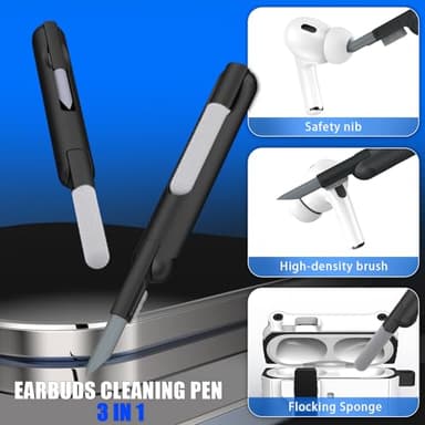RFUNGUANGO for AirPods Pro Case Cover with Secure Lock Clip, Automatic Pop-up Case Full-Body Shockproof Hard Protective Cover for AirPods Pro 2023/2022/2019 - White - Image 6