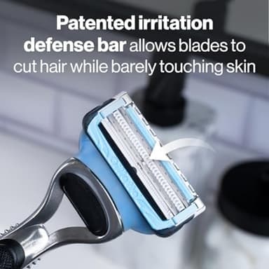 Gillette SkinGuard Razors, 1 Gillette Razor, 4 Razor Blade Refills, Designed for Men with Skin Irritation, Razor Bumps, and Sensitive Skin - Image 2