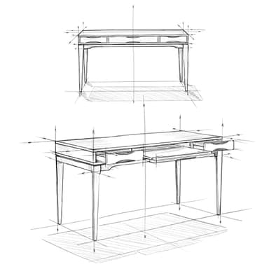 SIMPLIHOME Harper Desk - 60-Inch Wide Solid Hardwood Writing Desk in Walnut Brown, Mid-Century Modern Home Office Computer Table for Workspace or Study with 2 Drawers and Flip-Down Keyboard Tray - Image 14