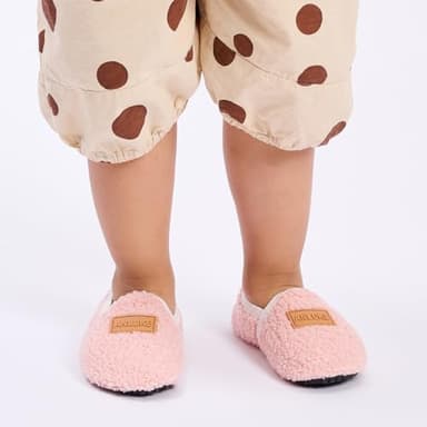 ANLUKE Kids Toddler Slippers Boys Girls Indoor House Shoes Non-Slip Slippers Socks Outdoor Warm Walking Shoes (Pink 18/19) - Image 6