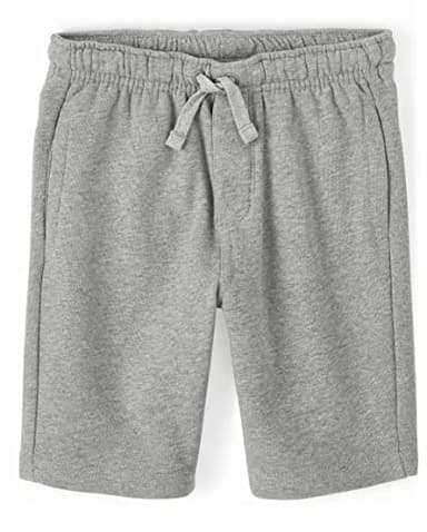 Gymboree Boys and Toddler Fleece Jogger Shorts, Heather Grey, 3T - Image 1