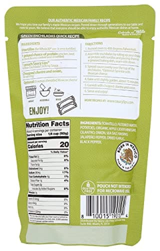 Saucy Lips Green Enchilada Sauce - Tangy Tomatillo Mexican Blend, Handcrafted Salsa Verde, Versatile Cooking Sauce, 8oz - Image 2