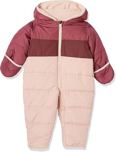 Simple Joys by Carter's Baby One-Piece Snowsuit Bunting, Pink, 12 Months - Image 1