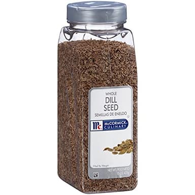 McCormick Culinary Whole Dill Seed, 15 oz - One 15 Ounce Container of Dill Seed Spice, Versatile for Use in Salads, Dressings, Bread, Entrees, Pickling and More - Image 1