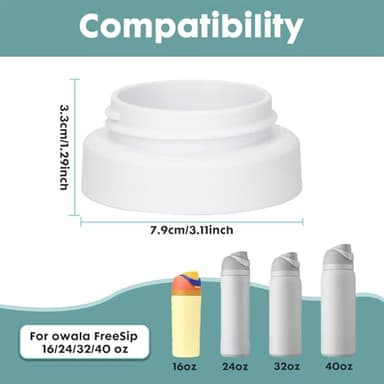Water Bottle Adapter Compatible with Owala FreeSip Insulated Stainless Steel Cup to Cirkul,Use Your Flavor Cartridges with Your Owala Water Bottle 24oz 32oz 40oz - Image 2