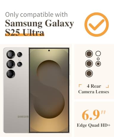 GVIEWIN for Samsung Galaxy S25 Ultra Case, [Compatible with Magsafe][Screen & Camera Lens Protector] Floral Clear Slim Shockproof Protective Women Phone Cover for S25 Ultra 2025 6.9", Cherry Blossoms - Image 2
