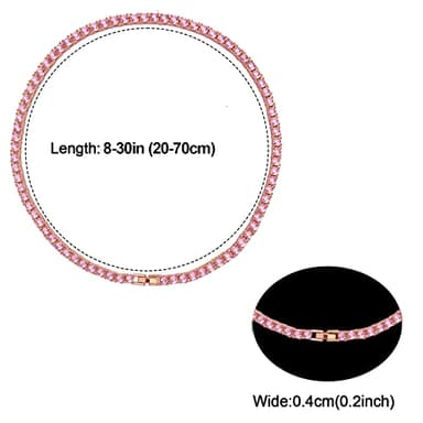 Dog Collar Cuban Diamond Dog Chain 4 mm Width Pet Cuban Chain for for Small Medium Large Dogs - Image 4