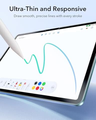 ESR 2 Pack Paper-Feel Screen Protectors for iPad Air 11 Inch M3/M2 (7th/6th Generation, 2025/2024), Write and Draw Like on Paper, 9H Tempered Glass, Matte Writing Film with Alignment Frame, Anti-Glare - Image 7