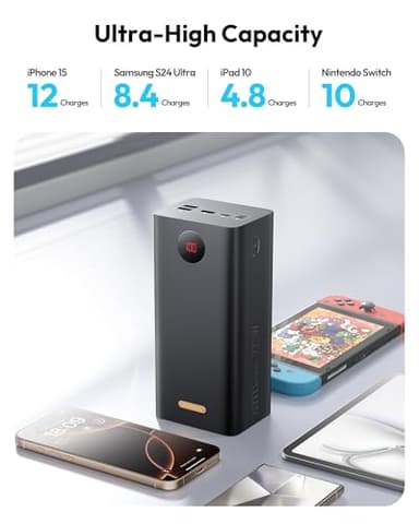 ROMOSS 60,000mAh Large Power Bank, High Capacity Portable Charger 22.5W USB C Fast Charging, Long Lasting External Battery Pack with 4 Outputs & 3 Inputs for iPad, iPhone, Samsung, Switch and More - Image 2