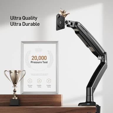 ErGear 13 to 49 inches Single Monitor Mount for Ultrawide Screens, Holds 26.5lbs, Gas Springs Single Monitor Arm, Single Monitor Stand with Swivel, Tilt, Rotation for Home and Office, VESA 75/100mm - Image 7