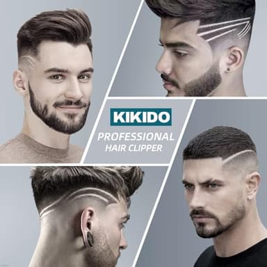 KIKIDO Hair Clippers Professional Cordless for Men, Barber Clippers for Hair Cutting Kit, Wireless LCD Display Hair Trimmers Set, Rechargeable Haircut Machine for Family (Sliver) - Image 6