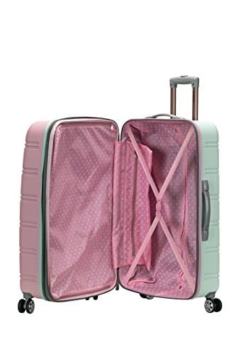 Rockland Melbourne Hardside Expandable Luggage with Spinner Wheels, Mint, Checked Large 28" - Image 7