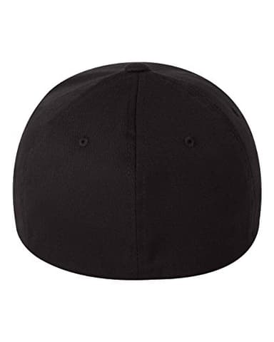 Yupoong Mens Athletic Fitted Baseball Cap, Black, Large-X-Large US - Image 3