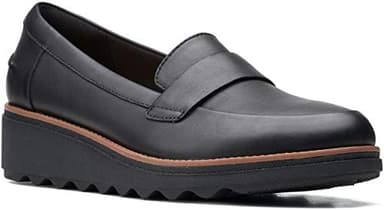 Clarks Women's Sharon Gracie Loafer, Black Soft, 11 M US - Image 3