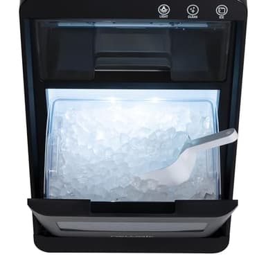 Newair Nugget Ice Maker Countertop, 44 lbs in 24 Hours Ice Machine Nugget, Self Cleaning Ice Maker in Black Stainless Steel, Perfect for Home Bar, Kitchen Countertop, RV, Home Office - Image 11