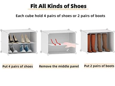 HOMICKER Shoe Storage,32 Pairs Shoe Rack Organizer for Closet Shoe Cabinet with Door Shoe Shelves for Closet,Entryway,Hallway,Bedroom - Image 5