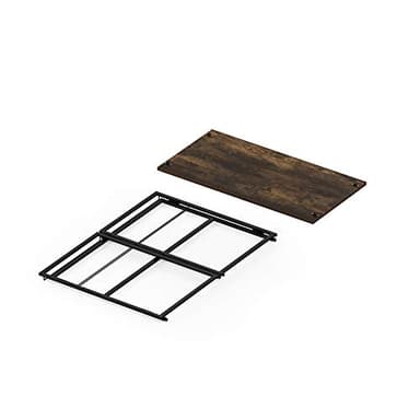 Furinno Riau No Tool/No Assembly/Folding Metal Frame Computer Desk, Rustic Oak/Black, 39 Inch - Image 10