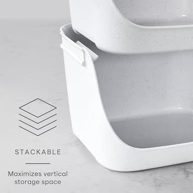 YouCopia ShelfBin Stacking Pantry Bins, 2-Pack, Stackable Storage Basket Organizers for Kitchen and Cabinet Organization - Image 2
