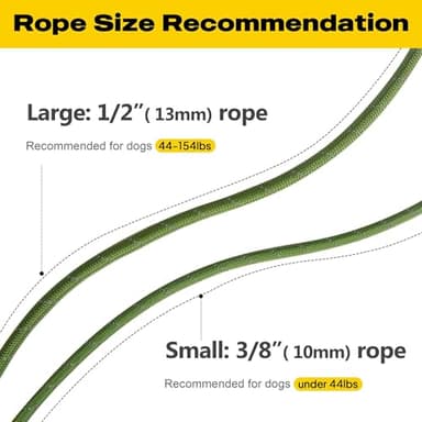 Fida Durable Slip Lead, 6 FT x 1/2" Heavy Duty Loop Leash, Comfortable Strong Rope for Large, Medium Dogs, No Pull Pet Training with Highly Reflective, Green - Image 8