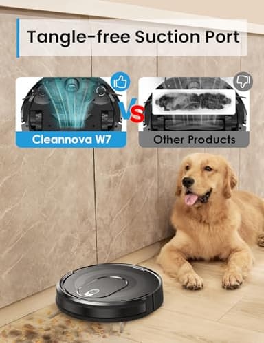 PSUK W7 Robot Vacuum and Mop Combo, 2 in 1 Mopping Robotic Vacuum Cleaner with Watertank and Dustbin, Self-Charging, Slim, Max 120mins Runtime for Hard Floor, Carpet Cleaning - Image 2