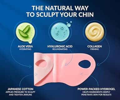 STYLIA V Line Lifting Collagen Face Mask - Double Chin Strap for Women - Jawline Shaper Face Lift Tape - Neck Lift Collagen Mask - Chin Strap for Sleeping - Hyaluronic Acid, Aloe Vera, Cica 10PC - Image 3
