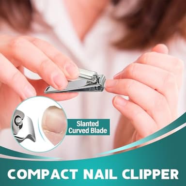 2025 Ultra Sharp Nail Clippers Set for Men & Women – 2 Pack Stainless Steel Fingernail & Toenail Clippers, Professional Manicure & Pedicure Tools with Storage Case - Image 7