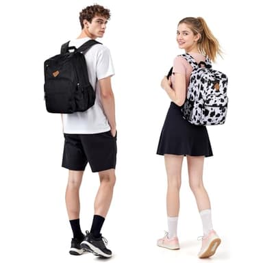 ZORFIN 26L Backpack for School, College, and Travel: Water Resistant Bookbag with 8 Compartments - Tangerine - Image 2