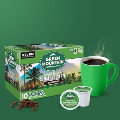 Green Mountain Coffee Roasters Sumatra Reserve, Keurig Single Serve K-Cup Pods, Dark Roast Coffee, 60 Count, (6 Packs of 10) - Image 6