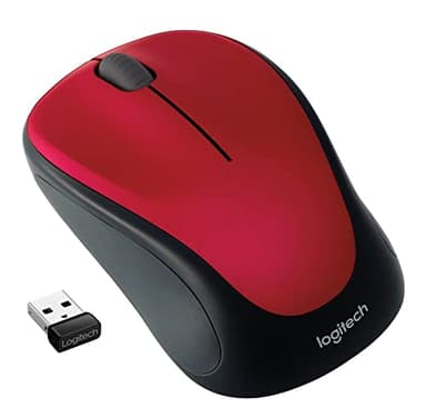Logitech M317 Wireless Mouse, 2.4 GHz with USB Receiver, 1000 DPI Optical Tracking, 12 Month Battery, Compatible with PC, Mac, Laptop, Chromebook - Red - Image 2