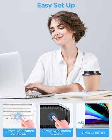 WiFi Extender Signal Booster for Home, WiFi Extender, Long Range up to 12880 Sq Ft and 105 Devices, Internet Extender WiFi Booster, WiFi Repeater with Ethernet Port, Signal Booster - Image 4